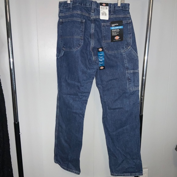 Dickies Relaxed Fit Straight leg Carpenter Jeans Sz 34x34 blue denim - Picture 3 of 6